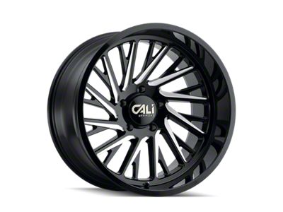 Cali Off-Road Purge Gloss Black Milled 8-Lug Wheel; 20x10; -25mm Offset (01-06 Sierra 3500 HD SRW)