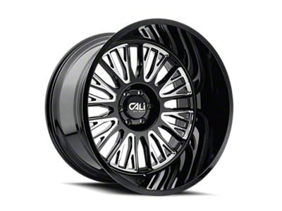 Cali Off-Road Vertex Gloss Black Milled 8-Lug Wheel; 26x14; -76mm Offset (01-06 Silverado 2500 HD)