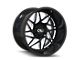 Cali Off-Road Gemini Gloss Black Milled 8-Lug Wheel; 24x14; -76mm Offset (03-09 RAM 2500)