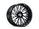 Cali Off-Road Purge Gloss Black Milled 8-Lug Wheel; 24x14; -76mm Offset (03-09 RAM 2500)