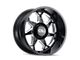 Cali Off-Road Sevenfold Gloss Black Milled 8-Lug Wheel; 24x12; -51mm Offset (03-09 RAM 2500)