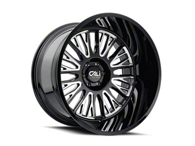 Cali Off-Road Vertex Gloss Black Milled 8-Lug Wheel; 24x14; -76mm Offset (03-09 RAM 3500 SRW)