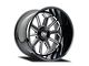 Cali Off-Road Auburn Gloss Black Milled 6-Lug Wheel; 20x9; -12mm Offset (07-13 Sierra 1500)