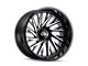 Cali Off-Road Purge Gloss Black Milled 8-Lug Wheel; 24x14; -76mm Offset (11-14 Sierra 3500 HD SRW)