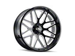 Cali Off-Road Invader Gloss Black Milled 6-Lug Wheel; 26x14; -76mm Offset (07-13 Silverado 1500)