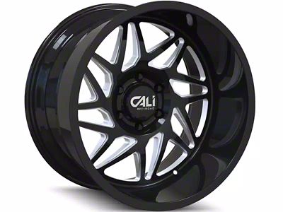 Cali Off-Road Gemini Gloss Black Milled 6-Lug Wheel; 20x10; -25mm Offset (07-14 Yukon)