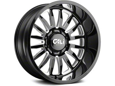 Cali Off-Road Summit Gloss Black Milled 6-Lug Wheel; 20x12; -51mm Offset (07-14 Yukon)