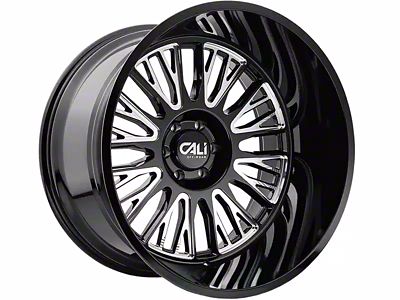 Cali Off-Road Vertex Gloss Black Milled 6-Lug Wheel; 20x10; -25mm Offset (07-14 Yukon)