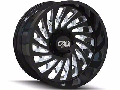 Cali Off-Road Switchback Gloss Black Milled 6-Lug Wheel; 20x10; -25mm Offset (09-14 F-150)