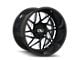 Cali Off-Road Gemini Gloss Black Milled 6-Lug Wheel; 20x12; -51mm Offset (14-18 Sierra 1500)