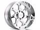 Cali Off-Road Sevenfold Polished Milled 6-Lug Wheel; 22x12; -51mm Offset (14-18 Sierra 1500)