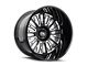 Cali Off-Road Vertex Gloss Black Milled 6-Lug Wheel; 24x14; -76mm Offset (14-18 Silverado 1500)