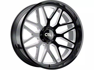 Cali Off-Road Invader Gloss Black Milled 6-Lug Wheel; 20x12; -51mm Offset (24-25 Ranger)