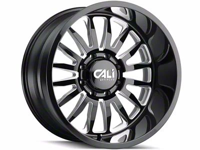 Cali Off-Road Summit Gloss Black Milled 6-Lug Wheel; 20x9; 0mm Offset (24-25 Ranger)