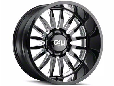 Cali Off-Road Summit Gloss Black Milled 6-Lug Wheel; 20x9; -12mm Offset (2024 Ranger)