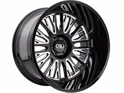 Cali Off-Road Vertex Gloss Black Milled 6-Lug Wheel; 20x10; -25mm Offset (2024 Ranger)