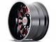 Cali Off-Road Summit Gloss Black with Red Milled Spokes 6-Lug Wheel; 20x9; 0mm Offset (99-06 Silverado 1500)