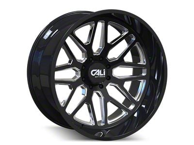 Cali Off-Road Invader Gloss Black Milled 6-Lug Wheel; 20x10; -25mm Offset (23-25 Canyon)