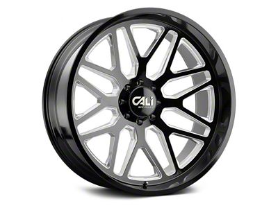 Cali Off-Road Invader Gloss Black Milled 6-Lug Wheel; 22x12; -51mm Offset (23-25 Canyon)