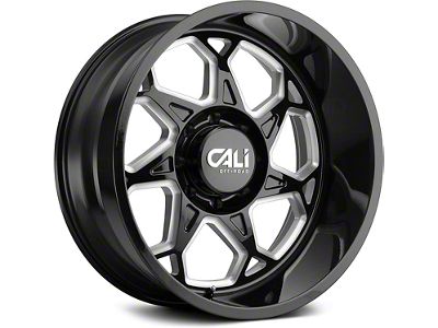 Cali Off-Road Sevenfold Gloss Black Milled 6-Lug Wheel; 20x10; -25mm Offset (23-25 Canyon)