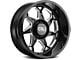 Cali Off-Road Sevenfold Gloss Black Milled 6-Lug Wheel; 20x10; -25mm Offset (23-25 Canyon)