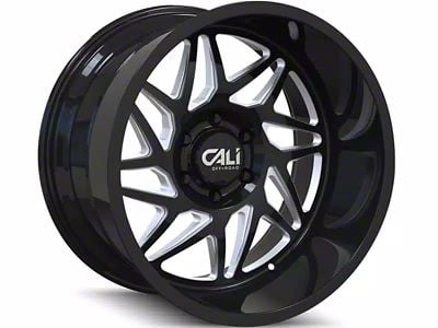 Cali Off-Road Gemini Gloss Black Milled 6-Lug Wheel; 20x10; -25mm Offset (23-25 Colorado)