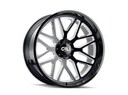 Cali Off-Road Invader Gloss Black Milled 8-Lug Wheel; 28x12; -44mm Offset (23-24 F-350 Super Duty SRW)