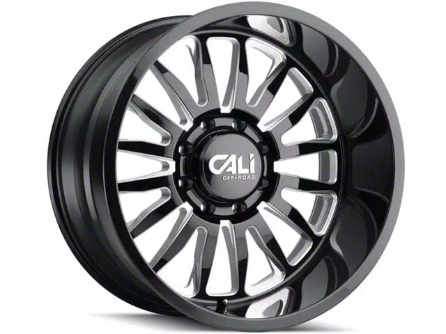 Cali Off-Road Summit Gloss Black Milled 5-Lug Wheel; 20x10; -25mm Offset (09-18 RAM 1500)
