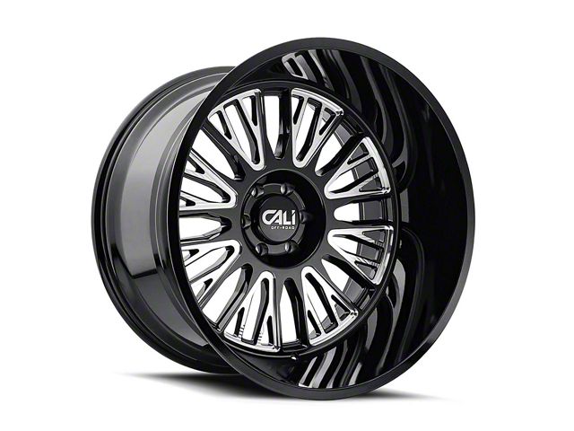 Cali Off-Road Vertex Black Milled 8-Lug Wheel; 22x12; -44mm Offset (19-24 RAM 2500)