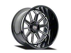 Cali Off-Road Auburn Gloss Black Milled 6-Lug Wheel; 22x12; -51mm Offset (19-23 Ranger)