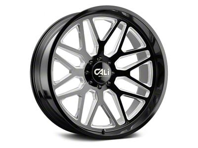 Cali Off-Road Invader Gloss Black Milled 6-Lug Wheel; 22x12; -51mm Offset (19-23 Ranger)