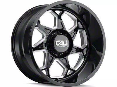 Cali Off-Road Sevenfold Gloss Black Milled 6-Lug Wheel; 20x10; -25mm Offset (19-23 Ranger)