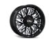 Cali Off-Road Crusher Gloss Black Milled 8-Lug Wheel; 22x10; -19mm Offset (20-24 Sierra 2500 HD)