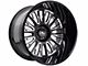 Cali Off-Road Vertex Gloss Black Milled 6-Lug Wheel; 22x12; -44mm Offset (19-24 Silverado 1500)