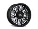 Cali Off-Road Crusher Gloss Black Milled 8-Lug Wheel; 22x10; -19mm Offset (20-25 Silverado 3500 HD SRW)