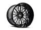 Cali Off-Road Vertex Black Milled 8-Lug Wheel; 22x12; -44mm Offset (07-10 Silverado 3500 HD SRW)