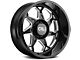 Cali Off-Road Sevenfold Gloss Black Milled 6-Lug Wheel; 20x10; -25mm Offset (21-24 Tahoe)