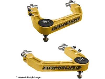 Camburg KINETIK Series V2 Performance Billet Uniball Front Upper Control Arms; Gold (21-25 F-150, Excluding Raptor)