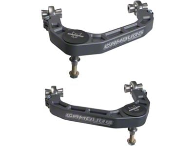 Camburg KINETIK Series V2 Performance Billet Uniball Front Upper Control Arms; Grey (04-20 F-150, Excluding Raptor)