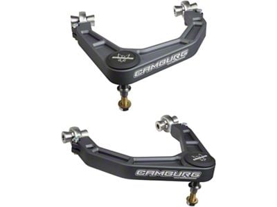 Camburg KINETIK Series V2 Performance Billet Uniball Front Upper Control Arms; Grey (17-25 F-150 Raptor)