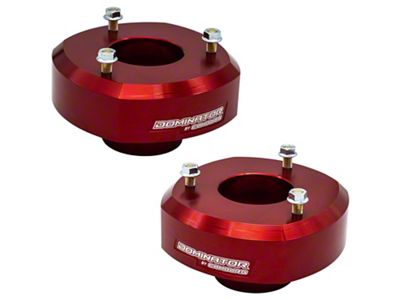 Camburg 2-Inch Dominator Series Front Preload Coil Spring Spacer Kit; Red (19-25 Sierra 1500)