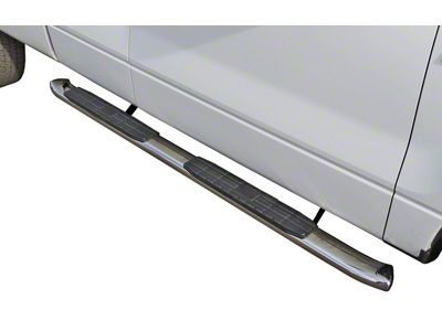 4-Inch Oval 4X Series Side Step Bars; Stainless Steel (15-24 Canyon Crew Cab)
