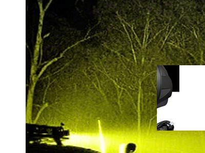 4-Inch Round 90W Yellow LED Pod Lights; Flood Beam (Universal; Some Adaptation May Be Required)