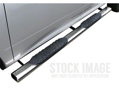 5-Inch Oval Straight Side Step Bars; Stainless Steel (15-24 Canyon Crew Cab)