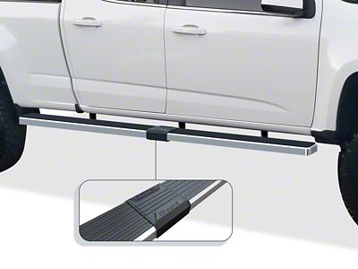 5-Inch Wheel-to-Wheel Running Boards; Hairline Silver (15-22 Canyon Crew Cab w/ 6-Foot Long Box)