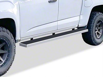 5-Inch Wheel-to-Wheel Running Boards; Hairline Silver (15-22 Canyon Extended Cab w/ 6-Foot Long Box)