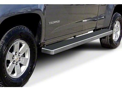 6-Inch Wheel-to-Wheel Running Boards; Hairline Silver (15-22 Canyon Extended Cab w/ 6-Foot Long Box)