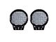 Armour II Roll Bar with 9-Inch Black Round Flood LED Lights and Basket; Black (15-22 Canyon)