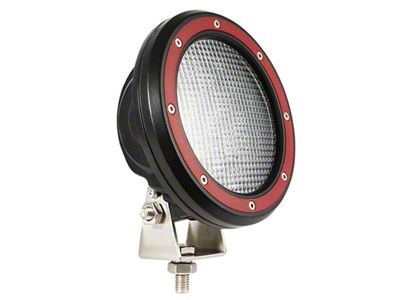 Armour II Roll Bar Basket with 5.30-Inch Red Round Flood LED Lights (15-25 Canyon)