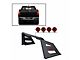 Armour Roll Bar with 7-Inch Red Round LED Lights; Black (15-22 Canyon)